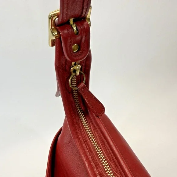 Vintage Coach Legacy Hobo Shoulder Hand Bag Red Leather Costa Rica 9058 Y2K - Picture 7 of 16